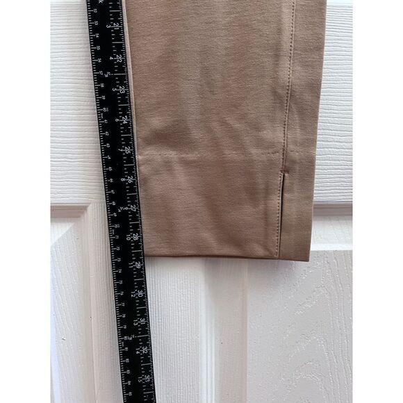 J Jill New Camel Pull On Ponte Knit Side Ankle Slit Straight Leg Pant Size Small - Picture 8 of 12